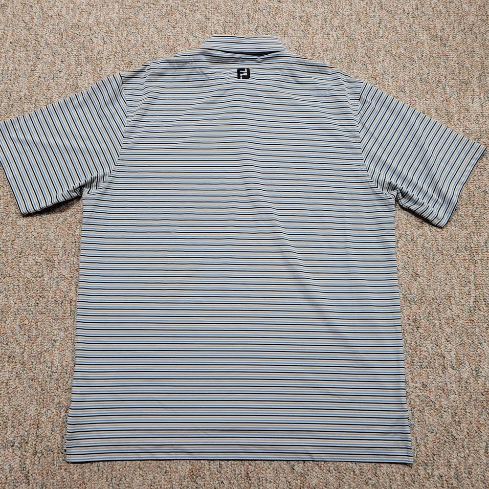 Footjoy Polo Shirt Mens XL Multi Color Striped Golf Performance Stretch Berkley - Picture 14 of 16